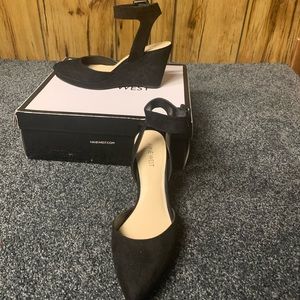 Brand new Nine West Black wedge Sandals
